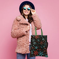 Snowflake Printed Foldable Eco Bag