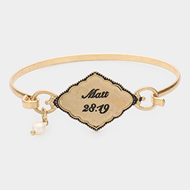 Matt 28:19 Pearl Charm Hook Bracelet