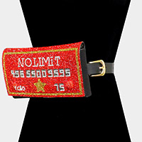 NO LIMIT Credit Card Bling Fanny Pack / Belt / Crossbody Bag