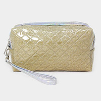 Shiny Glitz Wristlet Cosmetic Pouch Bag