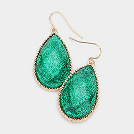 Glitter Teardrop Dangle Earrings