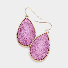 Glitter Teardrop Dangle Earrings