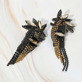 Stone Embellished Bird Earrings