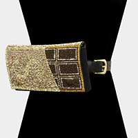 Bling Dollar Sign Chocolate Fanny Pack / Belt / Crossbody Bag
