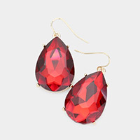 Teardrop Stone Dangle Evening Earrings