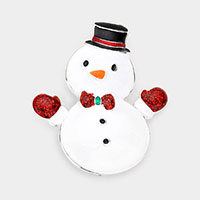 Enamel Snowman Pin Brooch