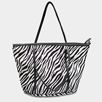 Zebra Patterned Shoulder Bag
