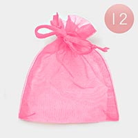 12PCS - Ribboned Organza Gift Bags