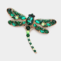 Crystal Rhinestone Dragonfly Brooch / Pendant