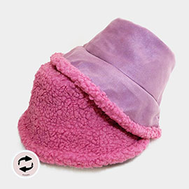 Reversible Faux Fur Sherpa Bucket Hat