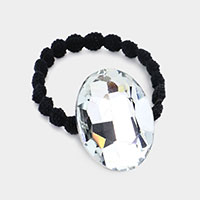 Crystal Oval Accented Stretch Hair Band