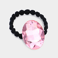 Crystal Oval Accented Stretch Hair Band