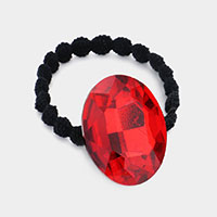 Crystal Oval Accented Stretch Hair Band