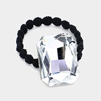 Crystal Octagon Accented Stretch Hair Band