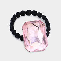 Crystal Octagon Accented Stretch Hair Band