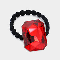 Crystal Octagon Accented Stretch Hair Band