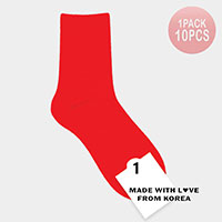 10Pairs - Solid Socks