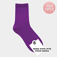 10Pairs - Solid Socks
