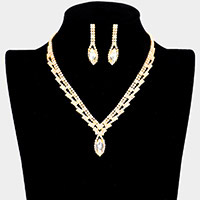 CZ Marquise Accented Necklace