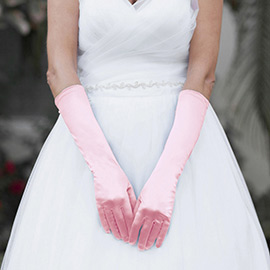 Medium Satin Wedding Gloves