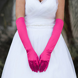 Dressy Satin Wedding Gloves