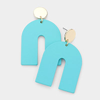 Solid Colored Arch Dangle Earrings