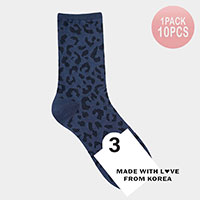 10Pairs - Leopard Patterned Socks