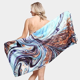 Abstract Print Beach Towel and Tote Bag