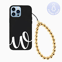 Pearl Pointed 12mm Metal Ball Phone Strap / Phone Charm