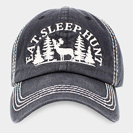 EAT.SLEEP.HUNT Reindeer Vintage Baseball Cap