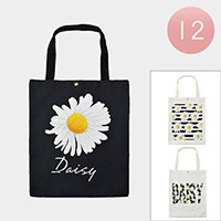 12PCS - Daisy Flower Printed Shoulder Bags