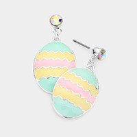 Enamel Easter Egg Dangle Earrings