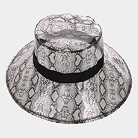 Snake Skin Patterned Transparent Bucket Hat