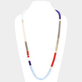 Resin Beaded Long Necklace