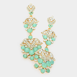Bubble Crystal Rhinestone Evening Earrings