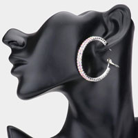 Rhinestone Hoop Earrings