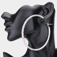 Rhinestone Hoop Earrings