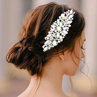 Teardrop Marquise Stone Cluster Hair Comb