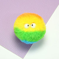 Colorful Pom Pom Adhesive Phone Grip and Stand