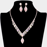 Rhinestone Marquise Accented Necklace