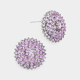 Bloom Crystal Rhinestone Stud Earrings