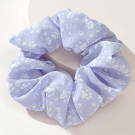 Paw Patterned Scrunchie Hair Band