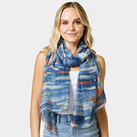 Abstract Printed Oblong Scarf