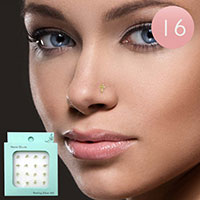16PCS - Cross Sterling Silver Nose Studs with Tips
