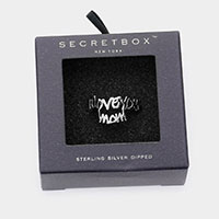Secret Box _ Sterling Silver Dipped I love you mom Message Ring