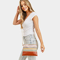 Aztec Patterned Wristlet Clutch / Crossbody Bag