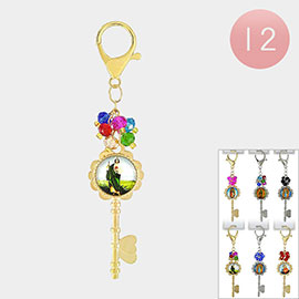 12PCS - Jesus Virgin Mary Accented Keychains