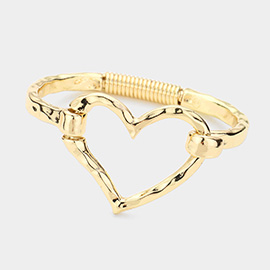 Open Metal Heart Hook Bracelet