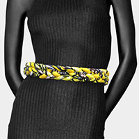 Braided Patterned Fabric Belt