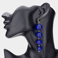 Colored Lucite Ball Link Dangle Earrings